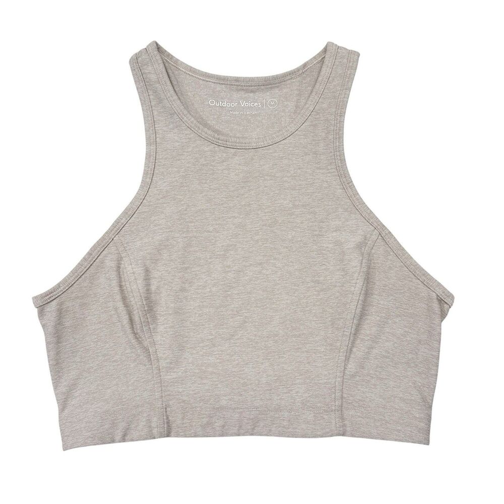 Outdoor Voices Sports Bra Size Medium Beige Racerback‎ Activewear Stretch